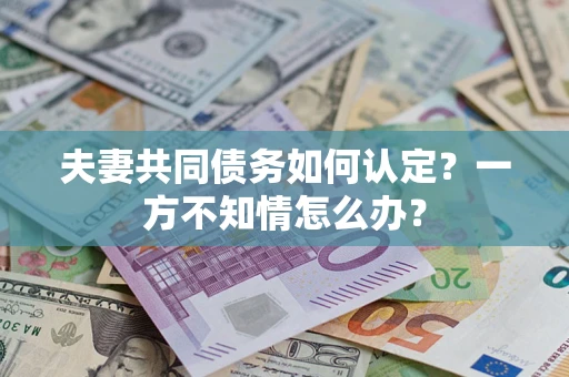 济南夫妻共同债务如何认定？一方不知情怎么办？