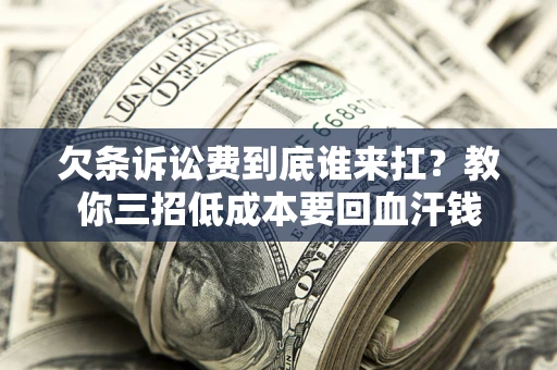 济南欠条诉讼费到底谁来扛？教你三招低成本要回血汗钱